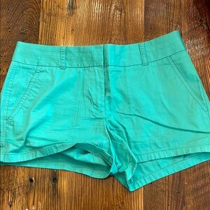 J. Crew Chino green Shorts with Tailored Fit size 0